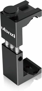 Ulanzi スマホホルダー 三脚スマホホルダー 全金属製 スマートフォン三脚マウント コールドシュー付き 横も縦も撮影可 三脚用