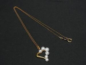 ■美品■MIKIMOTO ミキモト 本真珠 アコヤ真珠 パール 約3〜4mm K18 18金 総重量約3.60g ネックレス アクセサリー ゴールド系 FI0552