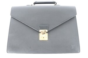 LOUIS VUITTON ルイヴィトン LV セルヴィエット コンセイエ エピ ビジネスバッグ レザー ブラック 鞄 0355-KI