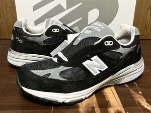 24年製 国内正規 NEW BALANCE MR993BK 993 BK ニューバランス スニーカー MADE IN USA アメリカ 米国製 BLACK SUEDE ブラック 黒 US8.5