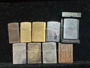 zippo まとめ売り 9本 BRADFORD SOLID BRASS STERLING GUARANTEEMFG 1935 REPLICA ライター ジッポ オイルライター 喫煙具 着火未確認