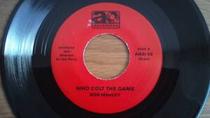 ☆彡美品！！☆彡送料無料！！　　Bob Marley　　 who colt the game　　豪ascension盤・７inch。　Bobの歌声炸裂。おススメ！！