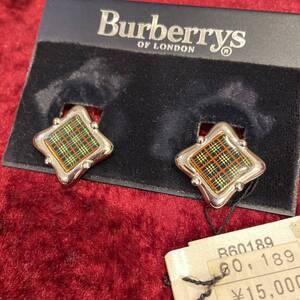 極美品 Burberry バーバリー ノバチェック柄 アクセサリー イヤリング