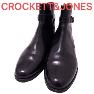 463.CROCKETT&JONES クロケットアンドジョーンズ COTTESMOPE ジョッパーブーツ ブーツ レーザー ブラック 6E