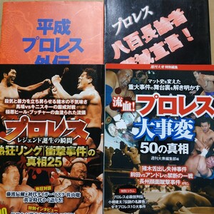 プロレス4冊 平成プロレス外伝 プロレス八百長論者絶滅宣言 熱狂リング襲撃事件25の真相 流血プロレス大事変50の真相 送料230円数冊格安mdt