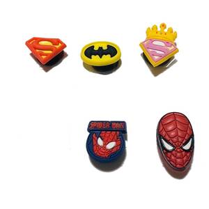 ★最終特価★サンダルアクセ ３個／SPIDER MANクロックスSupermanBATMANスーパーマン・スパイダーマン・CROCS・バットマン