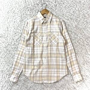 POLO RALPH LAUREN ポロラルフローレン 長袖シャツ アイボリー ベージュ チェック XS YA4831