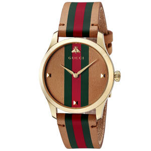 ◆GUCCI グッチ◆ 腕時計 時計 メンズ レディース 38mm アウトレット シェリーライン ブラウン クォーツ サファイア YA1264077 Gタイムレス