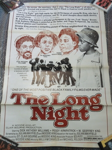 ★即決 The Long Night オリジナル 特大ポスター 1976年 Blaxploitation ブラックスプロイテーション Dick Anthony Williams 当時モノ