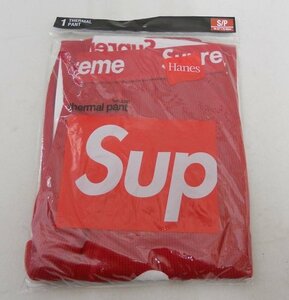 □Supreme Hanes Bones Thermal Pant (1 Pack) シュプリーム ヘインズ ボーンズ サーマル パンツ 赤 サイズS 未開封