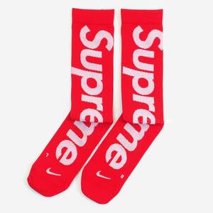 Supreme/Nike Lightweight Crew Socks (1 Pack) 赤24.5-25.5cm シュプリーム/ナイキ ライトウエイトクルーソックス（1パック） 2021SS