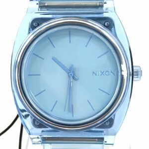 新品 NIXON ニクソン THE TIME TELLER タイムテラー 腕時計 A119 3143-00 クオーツ アナログ ラウンド ブルー クリア 動作確認済み 箱付き.