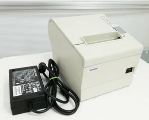 EPSON TM-884(TM-T88IV) MODEL M129H レシートプリンター USBタイプ 紙幅80mm 動作OK 純正ACアダプタ付き 即納 保証有 【H24060704】