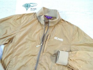 ★美品★BEAMS GOLF ビームスゴルフ パープルレーベル / フルジップ ウインドジャケット / サイズＬ