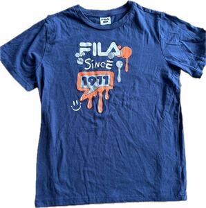 男の子　Tシャツ　FILA Lサイズ　14,/16 半袖　夏服　ジュニア　ネイビー