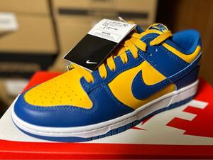 26.5 Nike Dunk Low Retro Blue Jay and University Gold