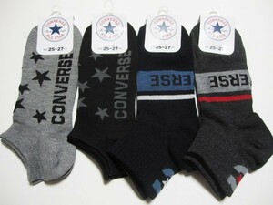 *送料無料*コンバース*ソックス4足*25-27cm*②*黒紺グレー*CONVERSE ALL STAR*福助*