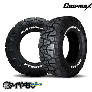 グリップマックス マッドレイジ MT4 35/12.5R17 121Q WL M+S ホワイトレター 17インチ 4本セット MUD RAGE MT IV DUNLOP サマータイヤ