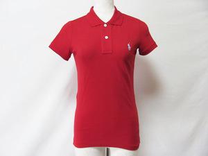 #snc ラルフローレン RalphLauren ポロシャツ XS 赤 半袖 レディース [692002]