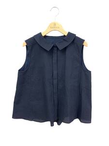 FOXEY フォクシー ブラウス 40 Bergamote Top ネイビー シャツ IT711WS9HPQA