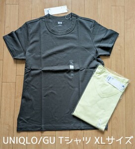 UNIQLO/GU WOMEN クルーネックT/カラーVネックT(半袖)/XL◆未使用 タグ付き ユニクロ／ジーユー Tシャツ