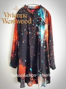 極美品 ヴィヴィアンウエストウッド ギャラクシー ロングシャツ 長袖 VivienneWestwood REDLABEL ロングすシャツワンピース