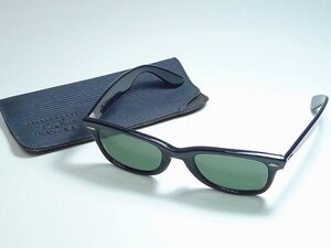 6026N03*12A▲RayBan/レイバン サングラス WAYFARER/ウェイファーラー B&L5022 ブラック ソフトケース付き USA製 Ray-Ban