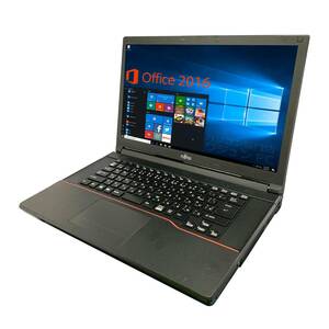 【中古】【Microsoft Office 2016搭載】【Win 10搭載】富士通 A553/Celeron 1.8GHz/メモリー:4GB/HD