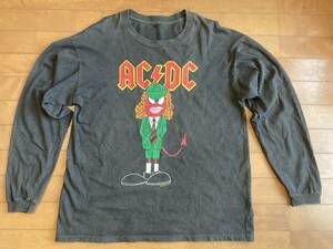 ロックT定番AC/DC レアデザイン 1996年ワールドツアー 古着L コレクターアイテム ヘヴィメタル ハードロック サマソニ レッチリ メタリカ