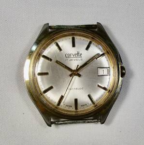 ☆ 金張　Corvette 3針時計　紳士用腕時計　1960年代　スイス製