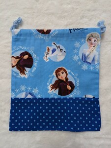 アナ雪 巾着(小) コップ袋 給食袋 きんちゃく アナと雪の女王②