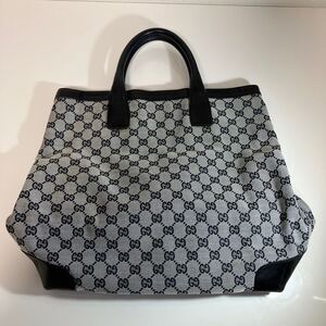 1-24 GUCCI グッチ GGキャンバス レザー ジャガード トートバッグ ハンドバッグ 002 1093 3444 