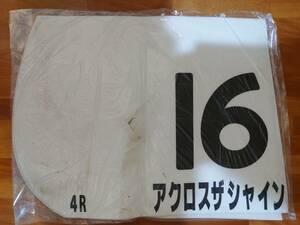 ★ アクロスザシャイン レース実使用ゼッケン ★ 白ゼッケン 石川裕紀人 騎手騎乗