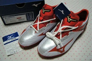 ミズノ　ＭIZUNO　Global Elite CANVER PS　野球用高性能/軽量スパイクシューズ 赤系　サイズ 25.5㌢　6本固定歯　打力アップ　定価10450円