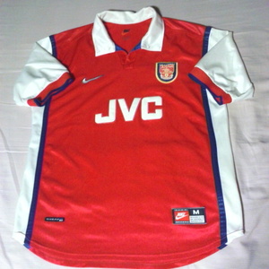 希少 NIKE ARSENAL 1998 1999 home JVC ユニフォーム ナイキ アーセナル ビンテージ 98 99 Vintage uniform Premier League Bergkamp 90s