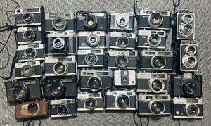 計30点 レンジファインダー まとめ売り YASHICA KONICA MINOLTA FUJICA RICOHFLEX 二眼レフ 蛇腹 フィルムカメラ 動作未確認 ジャンク