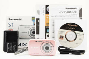 美品 Panasonic LUMIX DMC-S1 ピンク 元箱 付属品多数 ★動作確認済み ルミックス コンパクトデジタルカメラ A190 