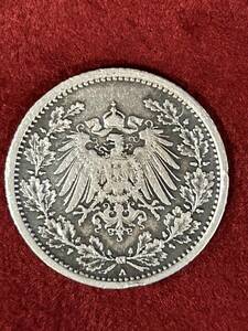 68 銀貨　アンティーク　ドイツ帝国　1915 1/2Mark Silver 2.8g 