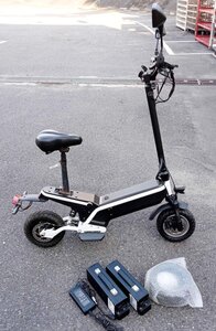 [動作OK] EntereVehicle EV Scooter E1 折りたたみ式 電動スクーター スペアタイヤ カギ付 現状品 [引取限定 福島県須賀川市 須賀川店]