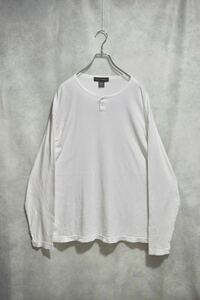 【90s banana republic 】ホワイト ヘンリーネック カットソー / size XL / バナナリパブリック バナリパ サファリ 90年代