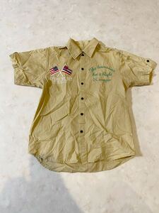 KRIFF MAYER クリフメイヤー ベトジャン風シャツ 半袖シャツ ベトシャツ sizeS ベージュ アイボリーワークシャツ