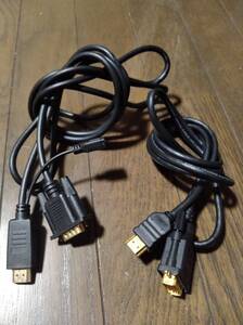 HDMI⇔DVI 1.6M、HDMI+MICRO USB TYPE-Bメス⇔D-SUB 2M　ケーブル　PCモニター　テレビ　カメラ