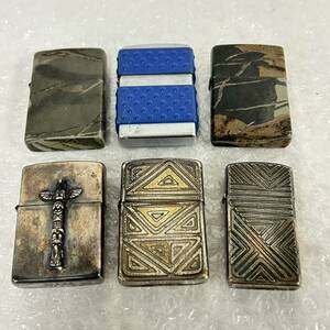 24名/A013357-12/D123-8/KK5000【名古屋】ZIPPO ジッポー オイルライター ６点まとめ K XV / H 02 / Ⅷ / 他