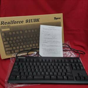 【798】★ Topre Realforce 91UBK NG01B0 有線キーボード ★ 動作未確認 箱/説明書付き ★ ジャンク品