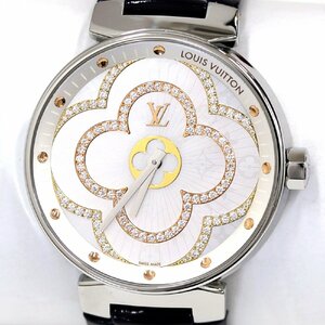 ルイ・ヴィトン　タンブールムーンディヴァインGM　QA021　腕時計　ダイヤ文字盤　クォーツ　メンズ