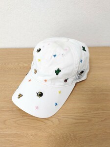 【MUNSINGWEAR TAROUT】マンシングウェア タロアウト キャップ 白 ホワイト ゴルフウェア GOLF 帽子 総柄 コラボ フリーサイズ（55〜59cm）