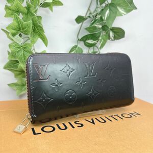 n294 1円 LOUIS VUITTON ルイヴィトン 長財布 ラウンドファスナー ヴェルニ ジッピーウォレット シリアルCA5018男女兼用 ブラック