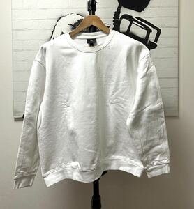 H&M クルーネックスウェット　ホワイト　Size.XL 厚め