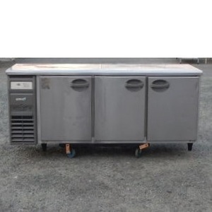 (代引不可)2012年製 フクシマ 冷蔵 コールドテーブル YRC-180RE1 W180 D60 H80cm 413L 100kg 100V 台下冷蔵庫 パッキン新品