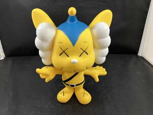 ジャンク 1円スタート　OriginalFake KAWS KAWS ×MEDICOM TOY KAWS JPP (黄色) ピーポ君　フィギュア　カウズ　メディコムトイ